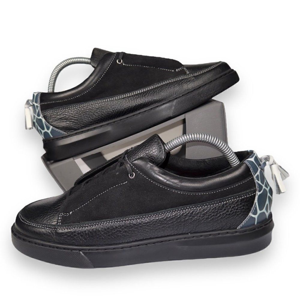 Girotti 7314 Platform Casual Fashion Sneakers Black / Grey /‎ White Women's 9.5